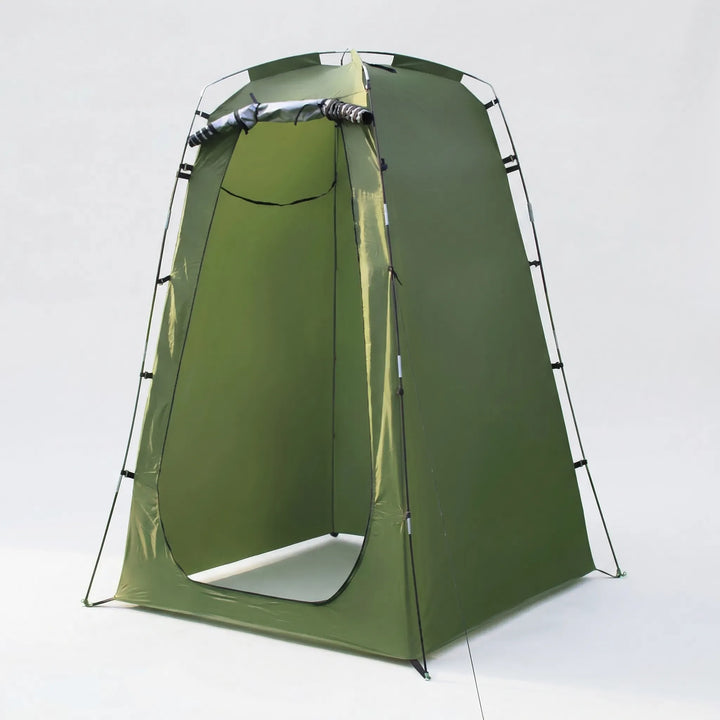 Lightweight travel pop-up tent provides privacy for changing, showering & bathroom at the beach or park.