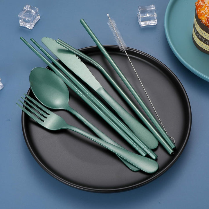 Versatile stainless steel portable cutlery for everyday meals, travel, and outdoor events.