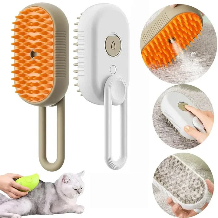 Portable steam brush for quick wrinkle removal from clothes & fabrics, ideal for travel and home use