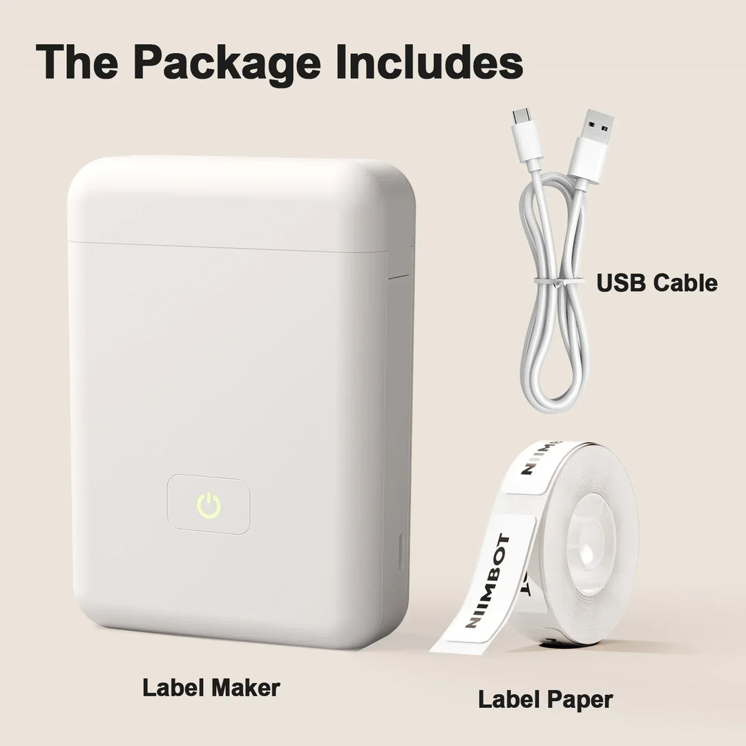 Portable Tavvitaimp18 inkless label printer for efficient home and office organization. Thermal, Bluetooth enabled.
