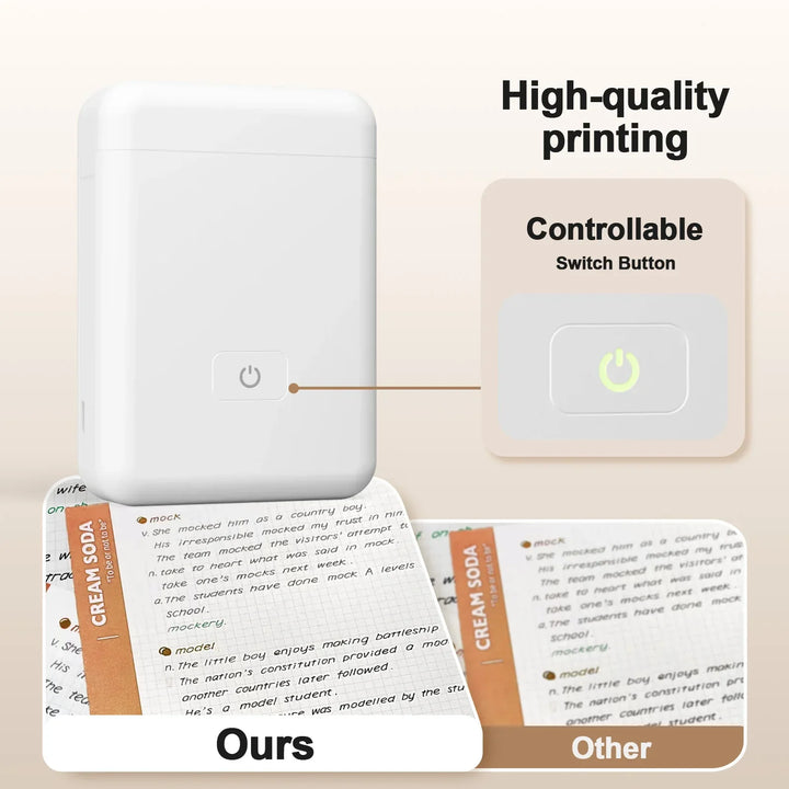 Wireless Tavvitaimp18 inkless label maker for school supplies & crafting. Easy-to-use thermal printing.