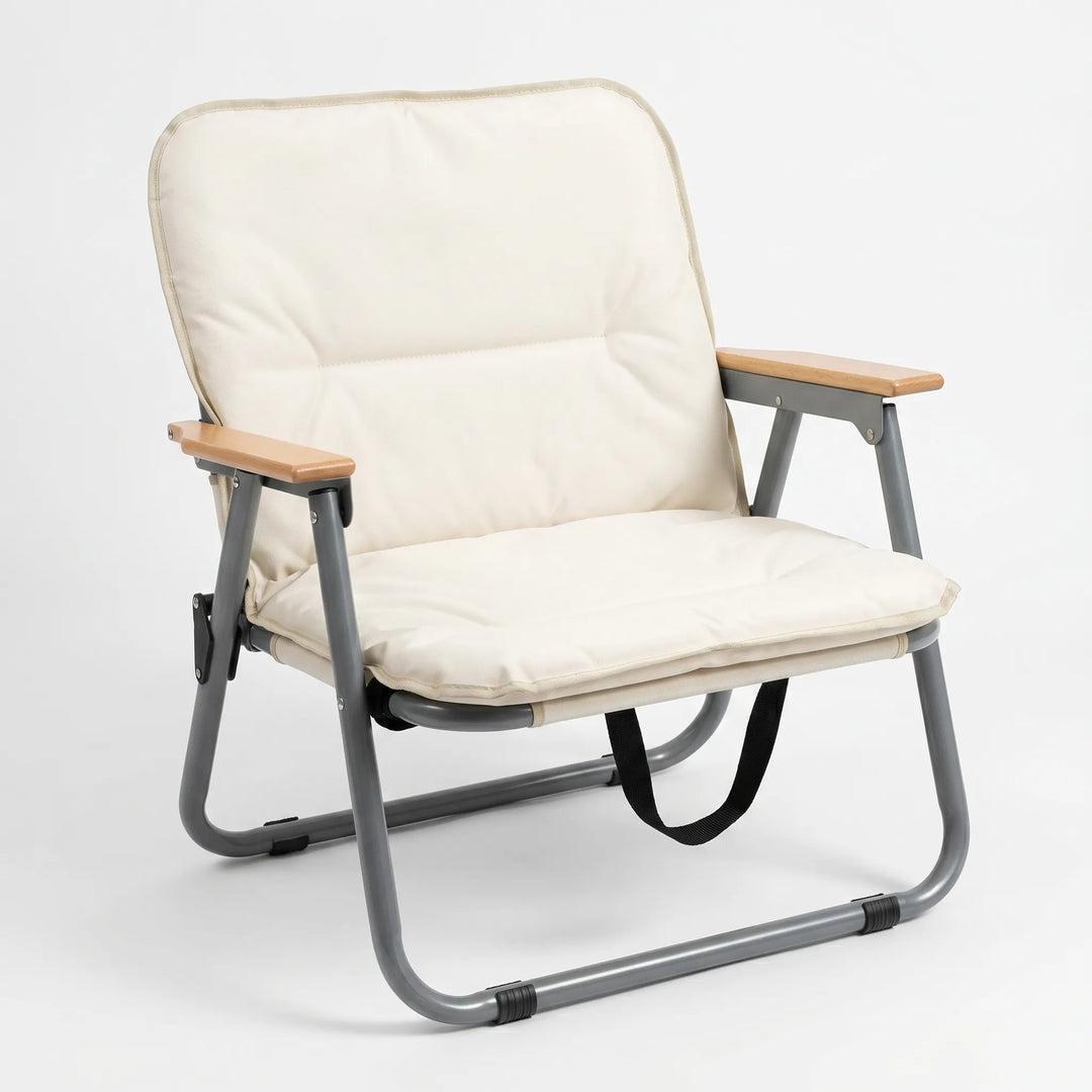 Durable two-person camping chair with armrests, a comfortable and portable outdoor furniture solution.