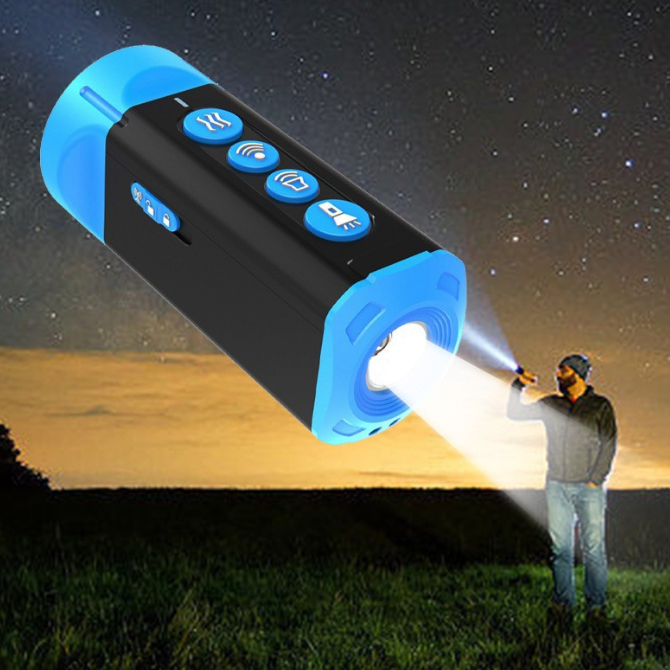 Black portable ultrasonic dog trainer, remote included, for versatile pet training and safety.
