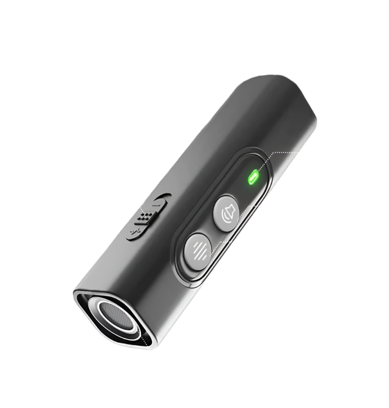 Effective ultrasonic dog trainer, black, with remote control for behavior correction and safety.