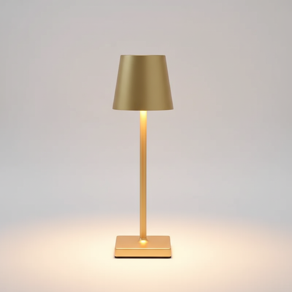 Stylish portable wireless LED table lamp, dimmable, perfect for bedside, desk, or outdoor entertaining.