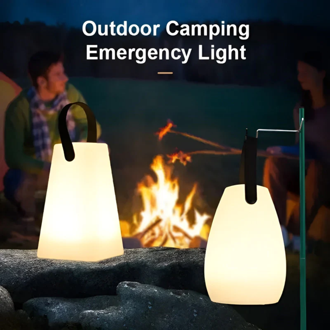 Modern wireless LED table lamp, RadianceFlex, an elegant accent light for living room, bedroom or office. Portable design.