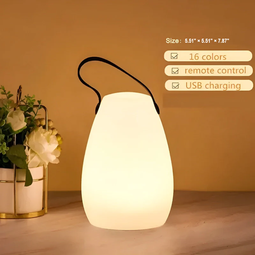 Easy-to-move RadianceFlex wireless LED lamp, portable table light for instant illumination anywhere. Rechargeable convenience.