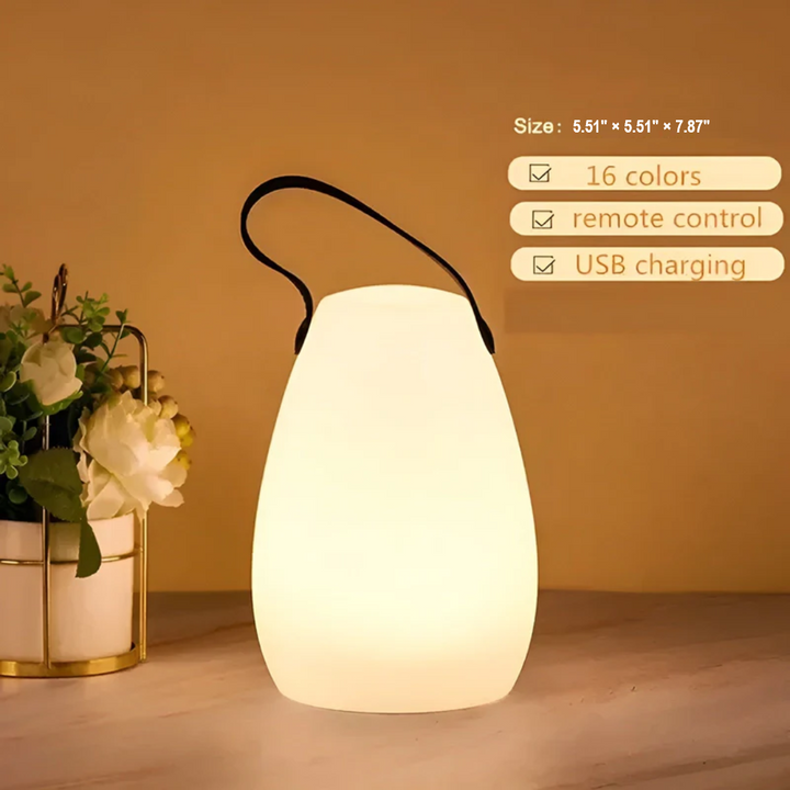 Easy-to-move RadianceFlex wireless LED lamp, portable table light for instant illumination anywhere. Rechargeable convenience.