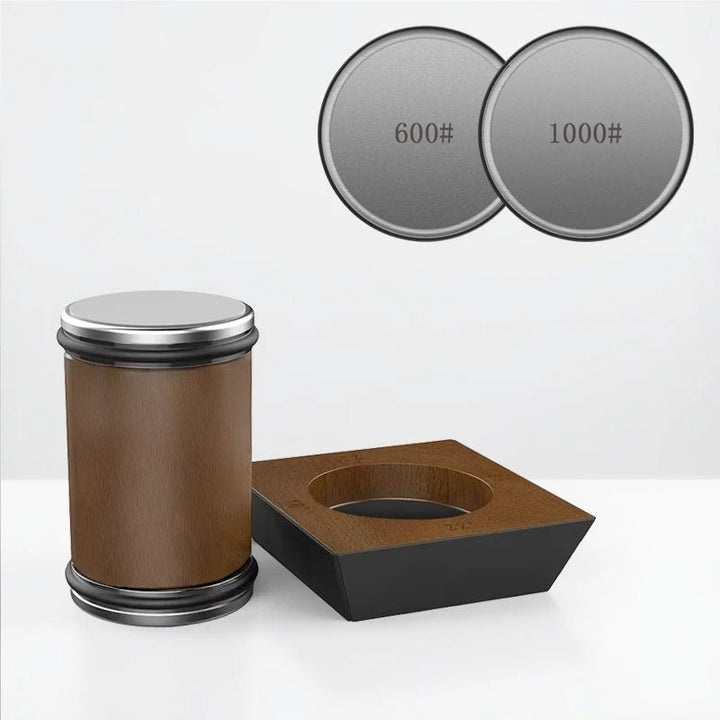 Precision adjustable knife sharpener set, including diamond wheel for ultimate blade sharpening.