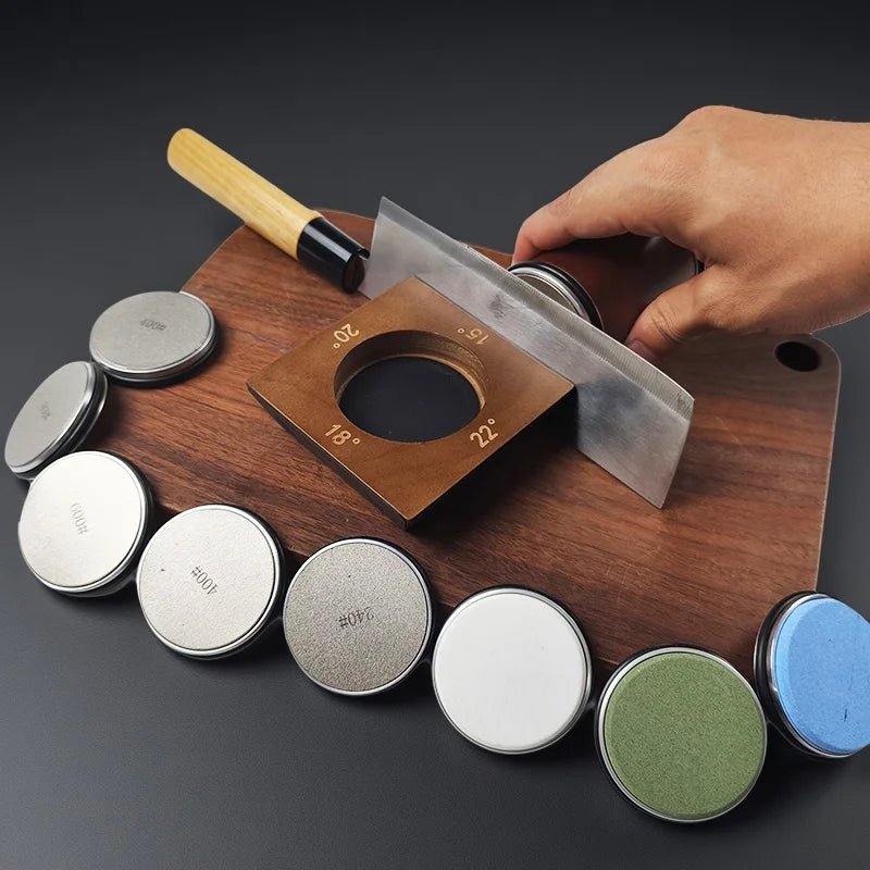 Restore knife edges with this precision adjustable sharpener, diamond grinder for all blades.
