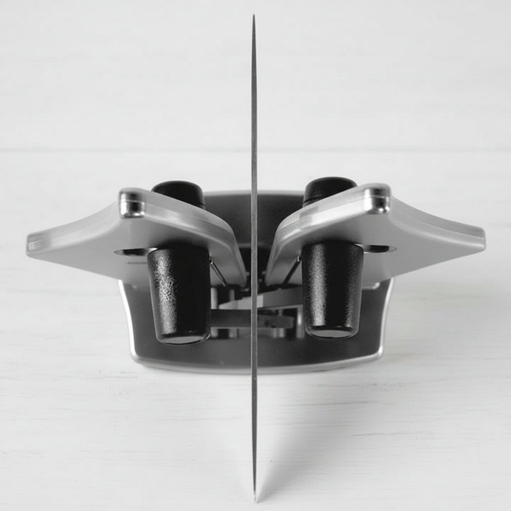 Handheld knife sharpener, ideal for daily kitchen blade care. Achieve effortless sharpness for all knives.