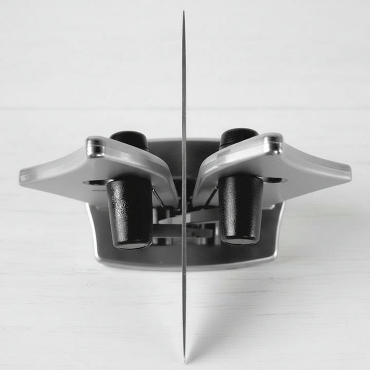 Handheld knife sharpener, ideal for daily kitchen blade care. Achieve effortless sharpness for all knives.