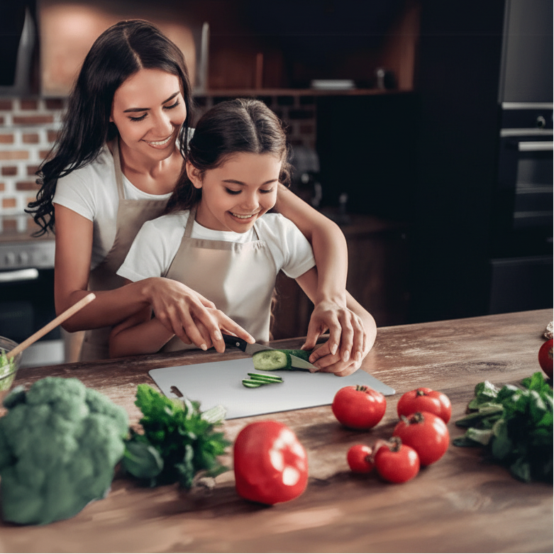 Modern stainless steel cutting board, offering hygienic, rust-proof food prep. A sleek, odor-neutral kitchen accessory.
