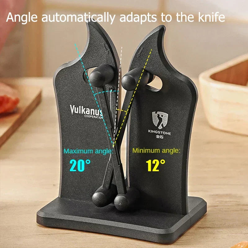 Adjustable kitchen knife sharpener, a durable tool for maintaining various types of blades.