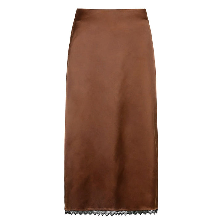 Long, flowing women's maxi skirt in an aesthetic style. Great for spring, summer, and fall fashion.