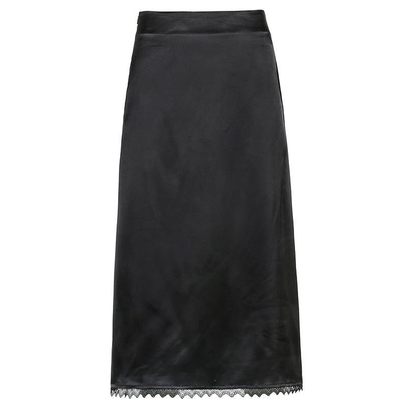 Women's flowing aesthetic maxi skirt, a versatile long skirt perfect for bohemian, casual, or chic looks.