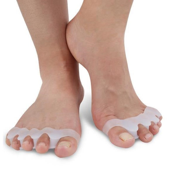 Unisex orthopedic toe corrector & straightener for bunion relief and hammer toe. Reusable foot pain solution.