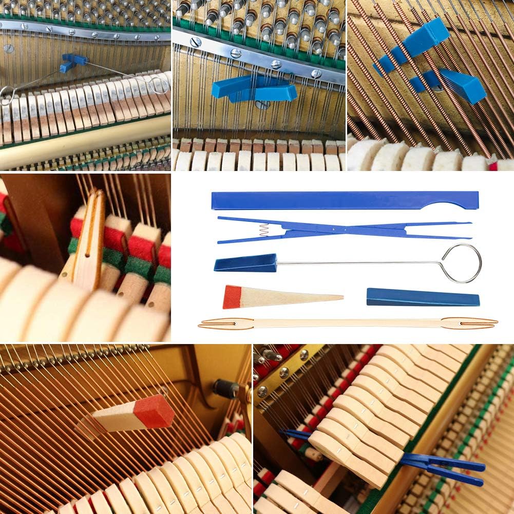 Complete 16-piece piano tuning kit ensuring precise sound adjustment and professional musical instrument repair.