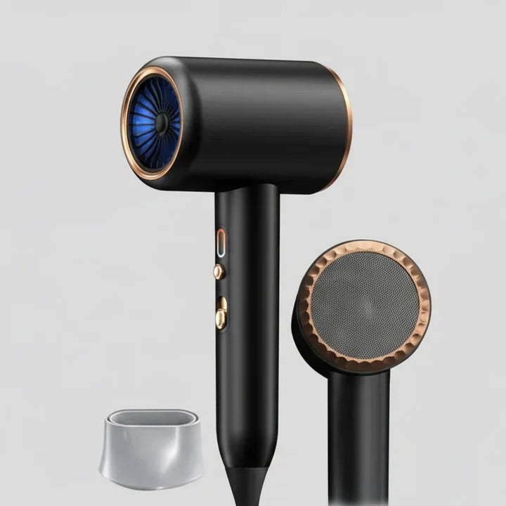 Health-focused ionic hair dryer enhancing shine for smooth, glossy, healthy hair with every use.
