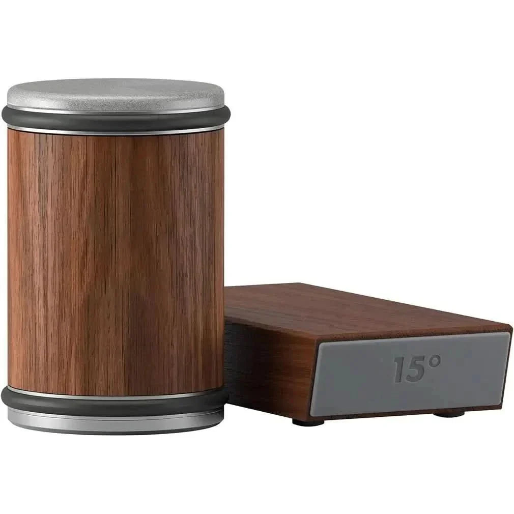 Maintain sharp chef knives using this professional diamond and ceramic rolling sharpener.