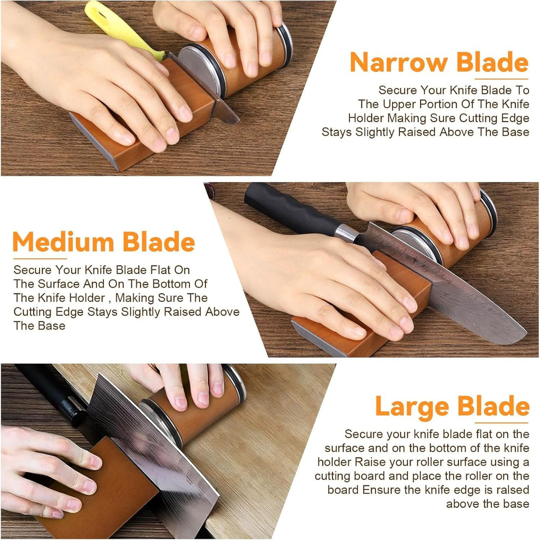 Compact diamond knife sharpener for kitchens, a versatile tool for chefs & home cooks.