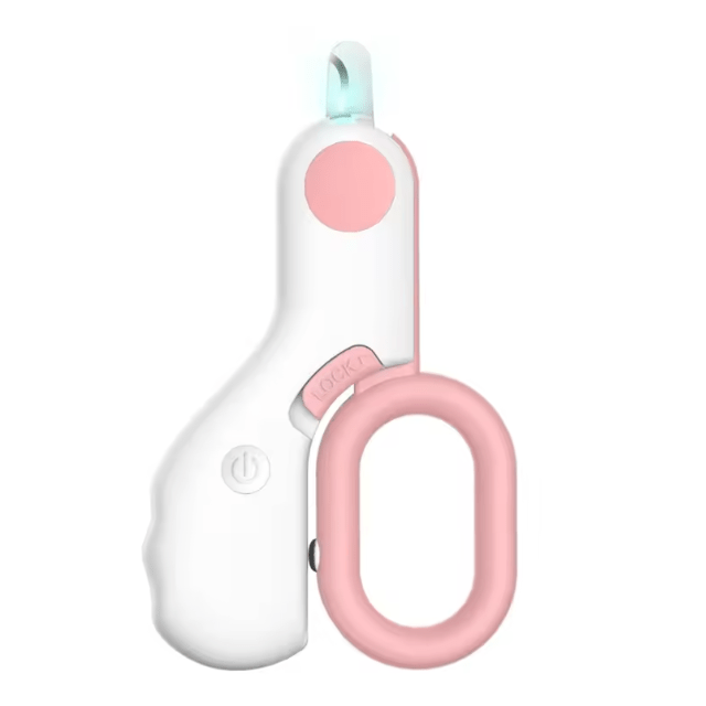 Grooming tool: LED pet nail clippers for dog & cat, ensuring visibility & safety during animal nail care