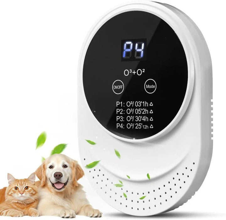 Programmable indoor odor eliminator device for household and pet odors, ensuring fresh indoor air.