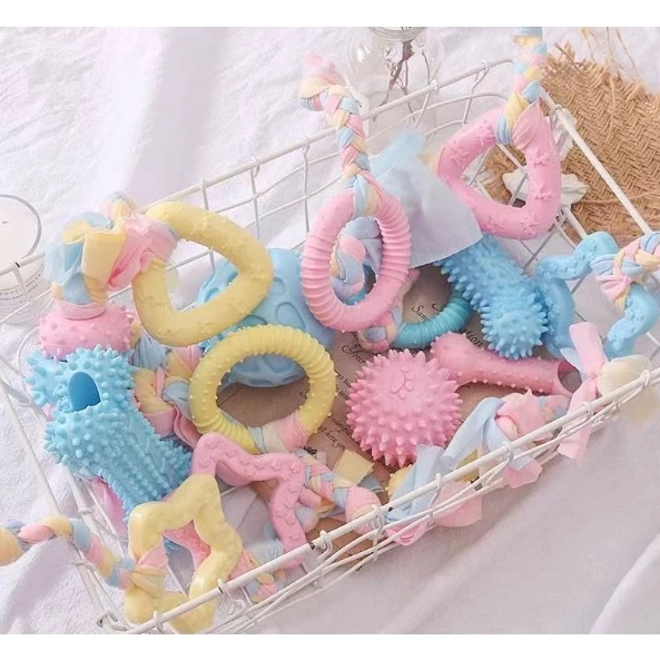 Pet supplies: puppy chew toy set offering dental health benefits for playful puppies.