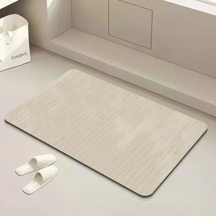 Quick Dry Diatomite Bathroom Mat. Absorbent, anti-slip & eco-friendly. Ideal modern shower mat.