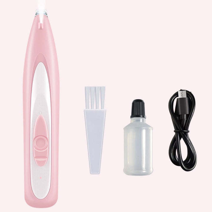 Stress-free animal care with quiet LED paw trimmer for precise dog & cat grooming