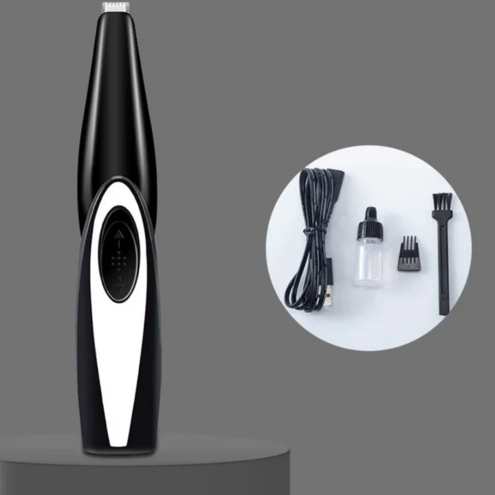 Quiet pet grooming electric clipper for dogs and cats. Cordless, rechargeable animal shaver.