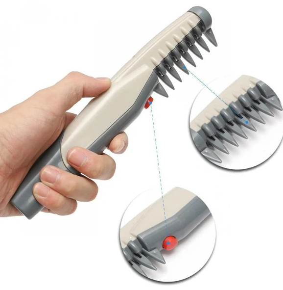 Close-up of a dog hair clipper showing its ergonomic design, ideal for quiet pet grooming and trimming