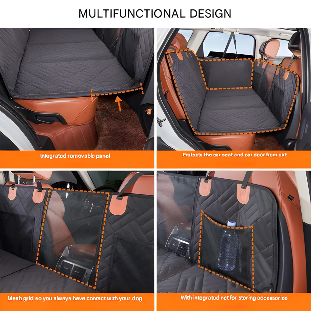 Keep your dog secure with a quilted back seat extender, creating a secure and comfortable space for your pet.