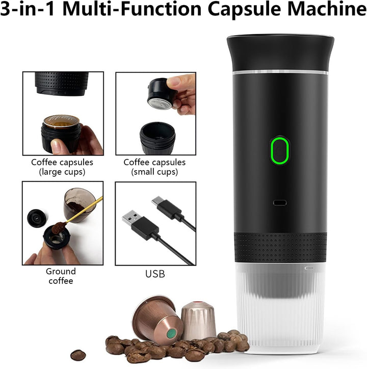 Compact Raverno travel espresso maker, essential camping gear & hiking accessory for coffee lovers.