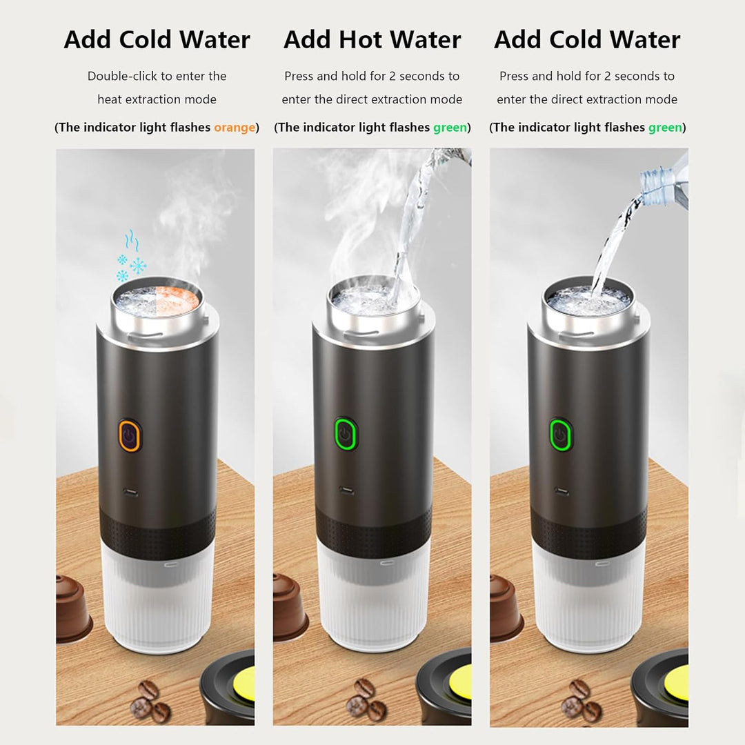 Sleek Raverno portable espresso maker, a modern kitchen gadget for quick, delicious coffee anywhere.