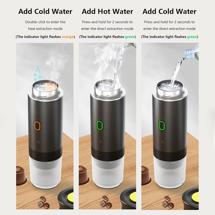 Sleek Raverno portable espresso maker, a modern kitchen gadget for quick, delicious coffee anywhere.