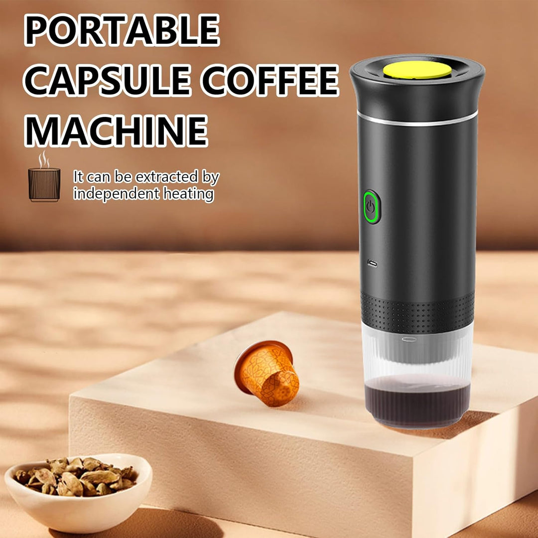 Stylish Raverno portable espresso coffee maker, a versatile rechargeable device for outdoor adventures.