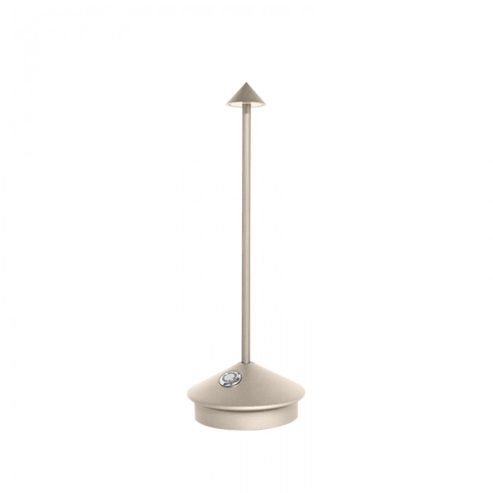 Cordless LED table lamp with rechargeable battery, ideal for versatile home decor.