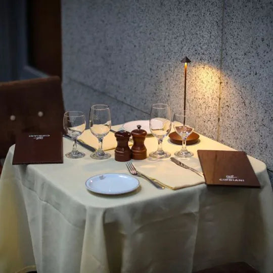 Portable ambient LED lamp, cordless & rechargeable, ideal for mood lighting decor.