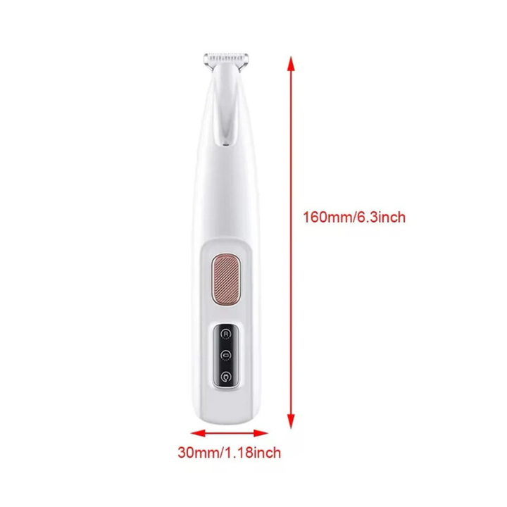 New4 electric pet grooming trimmer, ideal for delicate paw and fur areas, silent operation, USB rechargeable.