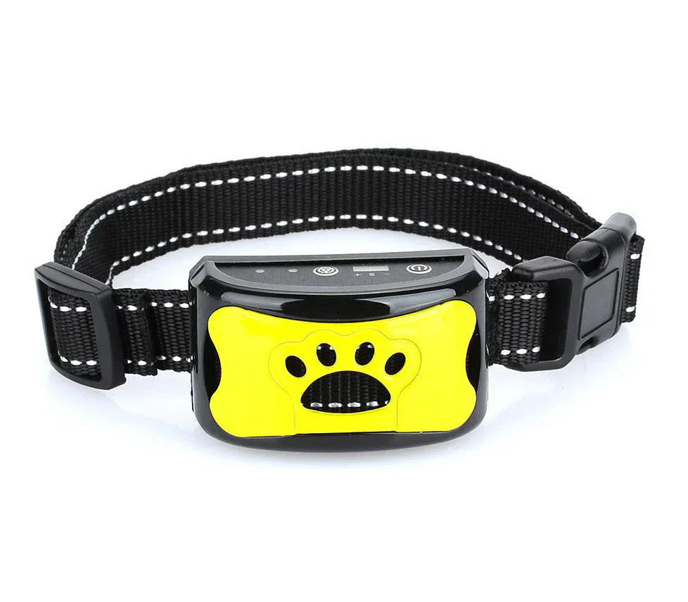 Dog training collar with gentle vibration to deter excessive barking, a safe anti-bark solution.