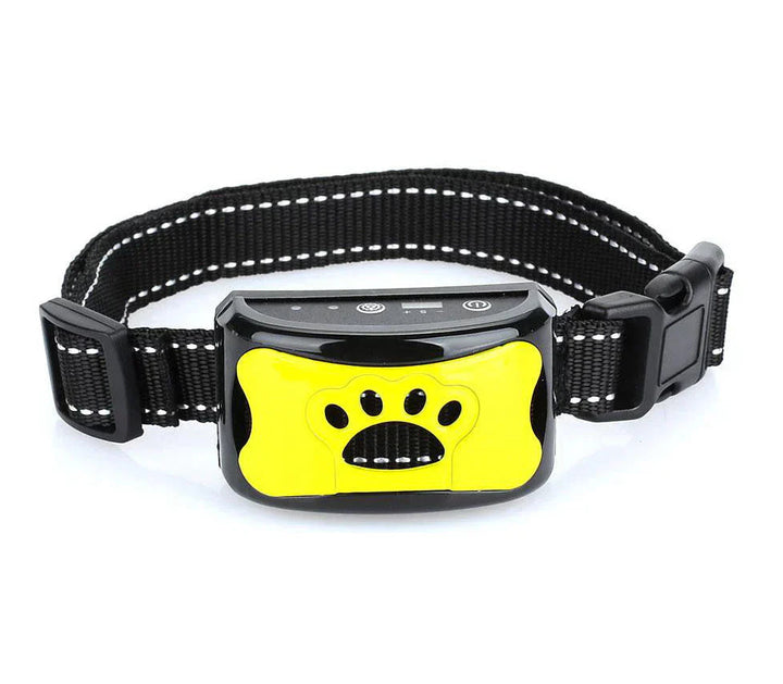 Dog training collar with gentle vibration to deter excessive barking, a safe anti-bark solution.