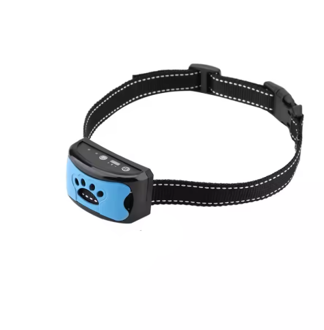 Boxed dog bark control collar with adjustable vibration, key pet supplies for effective training.