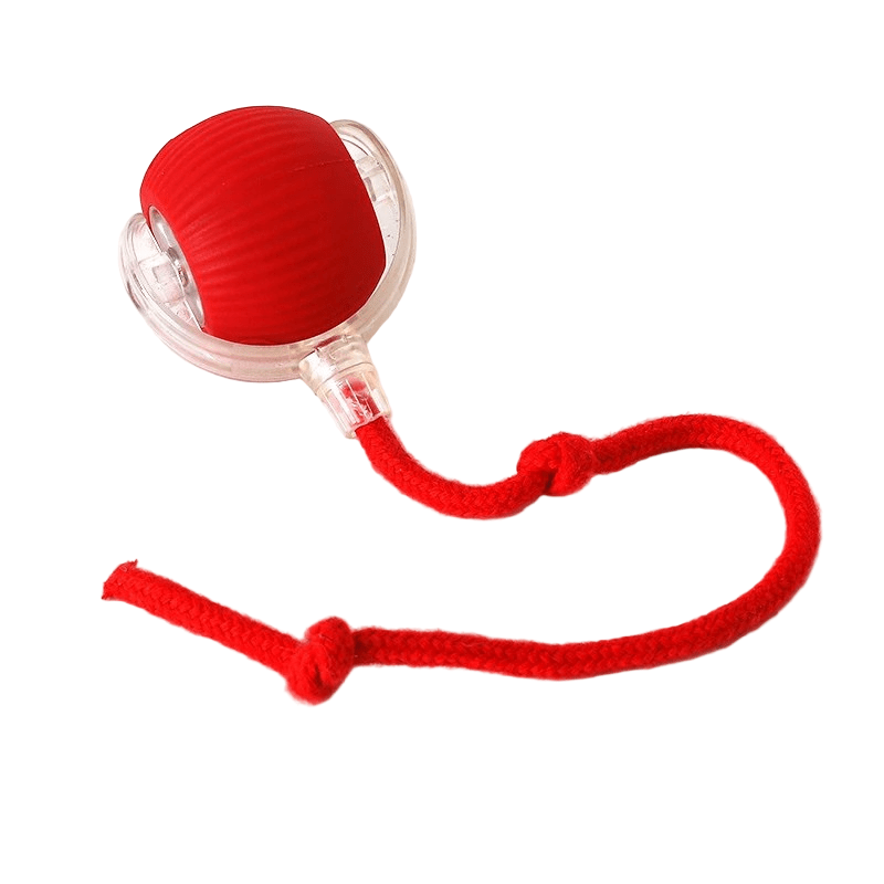 Sleek design rechargeable interactive dog ball. Durable TPR rubber, automatic bouncing for pet fun.