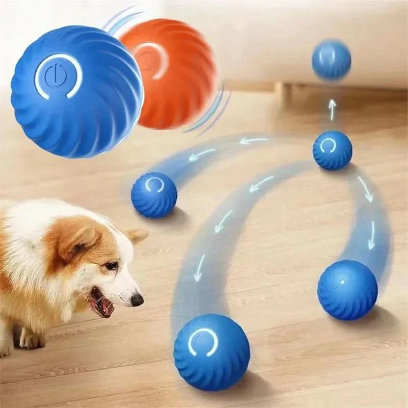 Durable TPR rubber interactive dog ball, rechargeable. Bouncing pet toy for active play & enrichment.
