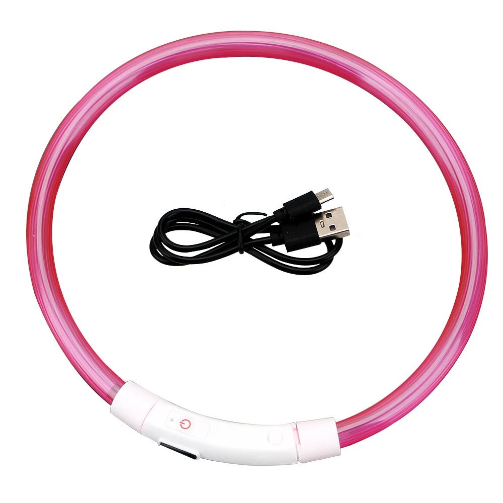 Unisex high visibility LED dog collar, durable and waterproof for excellent night safety