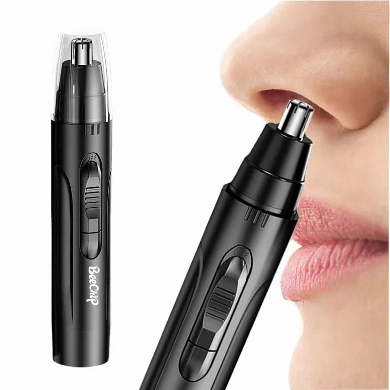 Rechargeable nose & ear hair trimmer for men's and women's personal grooming. Cordless & portable.