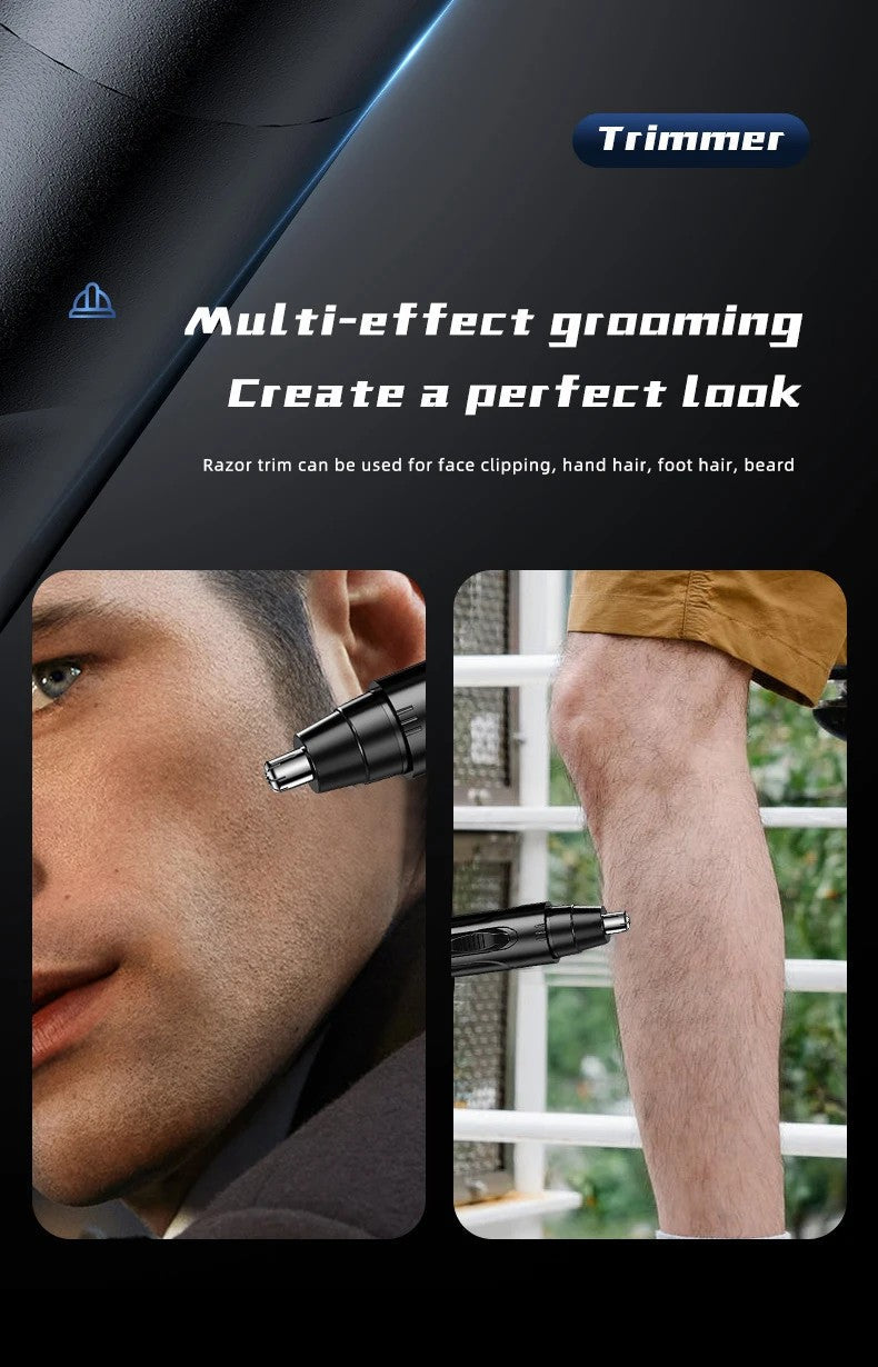 Sleek rechargeable nose hair trimmer for precise & safe ear and nose hair removal. Men's & women's grooming.