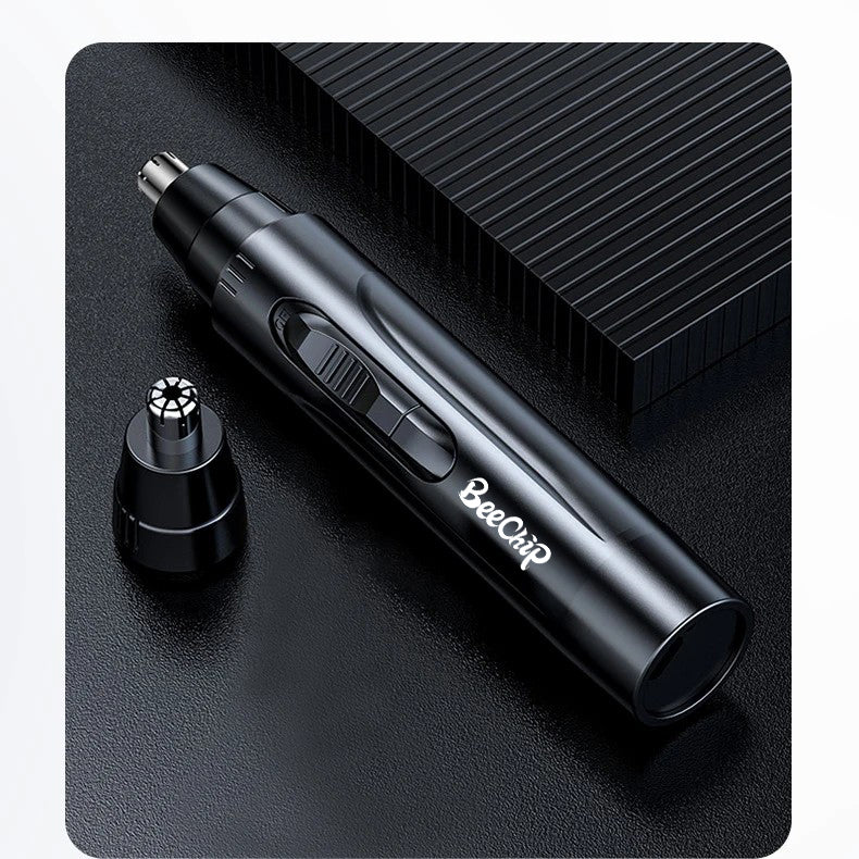 Advanced cordless rechargeable nose & ear hair trimmer, ideal for sensitive skin and quick touch-ups.
