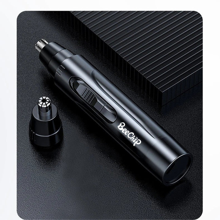 Advanced cordless rechargeable nose & ear hair trimmer, ideal for sensitive skin and quick touch-ups.